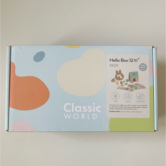 Classic World Hello Box #10029 - Pastel Wood Education Kit For Children 12M+ - Picture 2 of 16